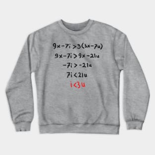 formula of love math fans Crewneck Sweatshirt